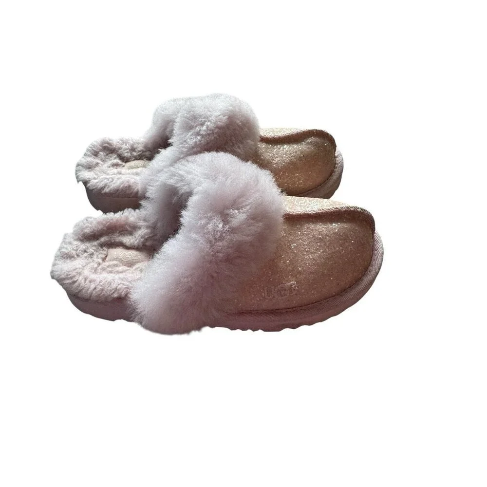 UGG Kids Girls Seashell Pink Cozy II Scuff Slippers Size 13